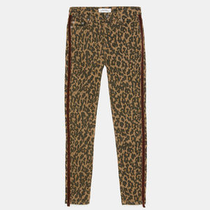 ZARA Skinny Animal Velvet Band Jeans